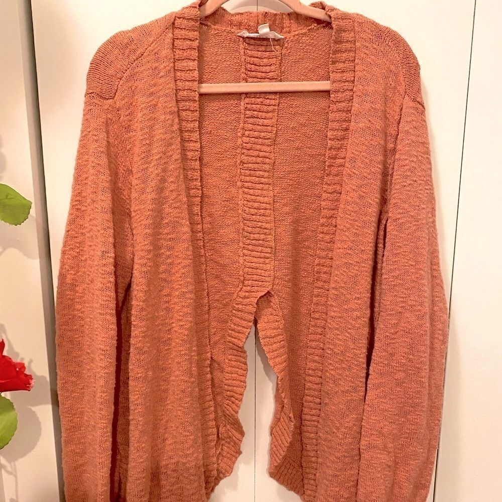 🌷JACK by BB Dakota🌷 Unique Coral Orange Cardigan - Picture 4 of 6